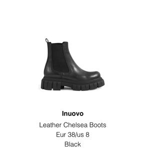 Chunky Black Leather Boots